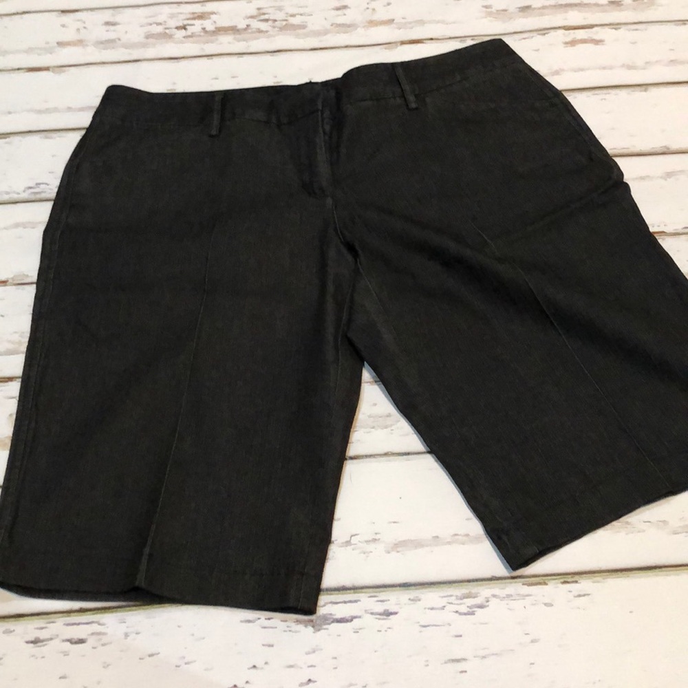 Denim Dressy Bermuda Shorts - Dark Wash